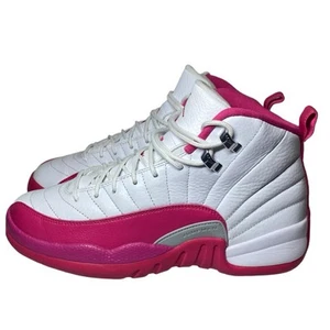 Nike Air Jordan 12 Retro Schuhe Dynamic Pink Weiß Größe 7Y Hi Sneaker 510815-109 - Bild 1 von 16