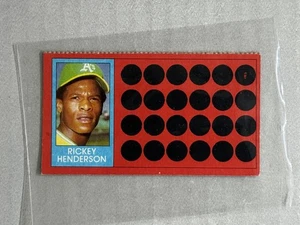 Rickey Henderson 1981 Topps Scratch-Offs #39a Hat Oakland Athletics - Picture 1 of 2