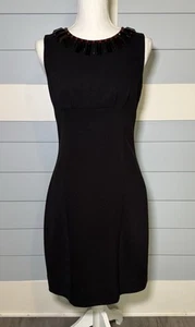 Vestido Lápiz Kate Spade Diana Rubí Cuentas en Negro Vestido Sin Mangas Talla 4 - Imagen 1 de 10