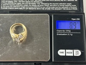 Anillo de cóctel de diamantes de oro de 14 quilates de 8,9 gramos talla 7 - Imagen 1 de 7