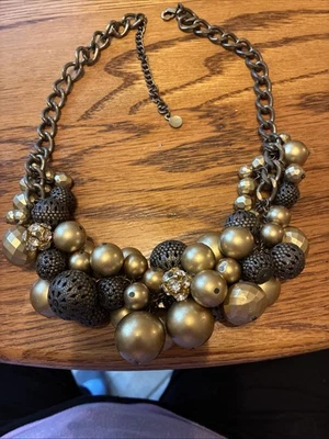 Collar Vera Wang Cuentas Gruesas, Metal Y Estrás Foto 1 de 3