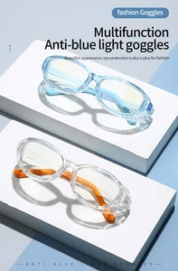 TR90 Anti-pollen Glasses Anti-fog Blue Light Blocking Eyeglasses For Teenagers - Picture 1 of 18