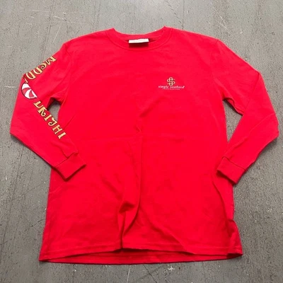 Camiseta gráfica Simply Southern Christmas Girl’s YM vermelha manga longa quebra-nozes - Imagem 1 de 4