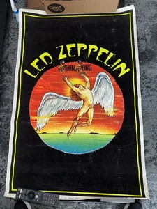 Vintage 1987 Led Zeppelin #817 Swan Song Vintage Black Light Poster 23 X 35 - Picture 1 of 4