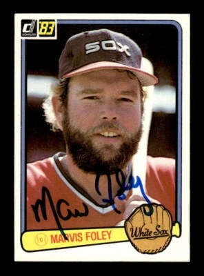 MARVIS FOLEY SIGNED 1983 DONRUSS #652 CHICAGO WHITE SOX ON-CARD AUTO - Image 1 of 2
