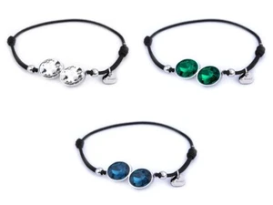 Edelstahl Armband Verzierungen 16 - 22 Cm Armreif Damen Metall Verzierung Glas - Picture 1 of 9