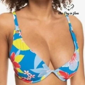 Roxy She Just Shines Underwire D Cup Bikini Top Size S - Picture 1 of 5