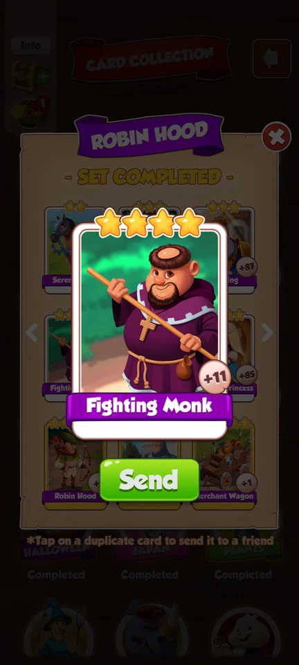 Fighting Monk Coin Master Rare Card *Fast Delivery* 24/7 - Image 1 of 1