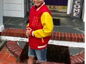 MICHAEL JACKSON THRILLER KIDS LETTERMAN VARSITY JACKETS CUSTOM MADE - Picture 1 of 3