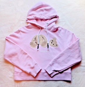 Palm Angels Pink Bear Hoodie Sweatshirt Pre-Owned Light Stains Plush Appliqué - Picture 1 of 11