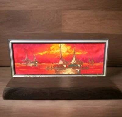 Ölbild Druck mit Ölfarben nachgezeichnet Retro - Bild 1 von 2