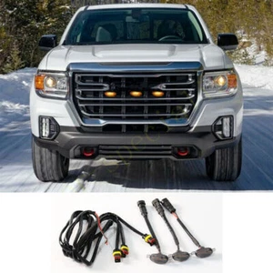 For GMC Canyon 2021-2024 Front Grille smoke LED Light Raptor Style DRL Lamp Trim - Imagen 1 de 2