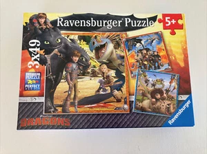 Ravensburger Dragons 3x49 jigsaw puzzle 5+ Toothless Hiccup - Picture 1 of 11