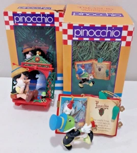 2 Lot Disney Enesco Ornaments - Pinocchio Wishing on a Star & Once Upon A Time - Picture 1 of 11