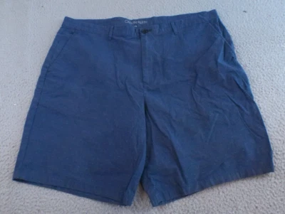 Calvin Klein Shorts Men's 38 Blue Polka Dot Pockets Chino Cotton Blend Stretch - Image 1 of 4