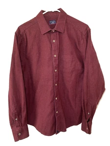 Camisa informal de lana con botones de franela manga larga talla grande UNTUCKIT para hombre - Imagen 1 de 6