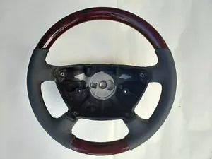 2002 03 04 Jun2005 for Mercedes W211 E Class Steering Wheel Walnut Black Leather - Picture 1 of 6