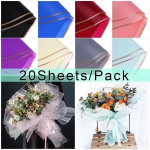 20Pcs Waterproof Flower Gift Wrapping Paper Florist Bouquet Packaging Wedding UK - Picture 1 of 19