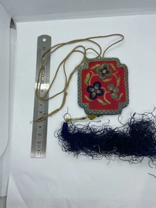 Antiker chinesischer Fächerhalter Geldbörse Pomander Duft Portemonnaie Ende 19. Jh. - Bild 1 von 4