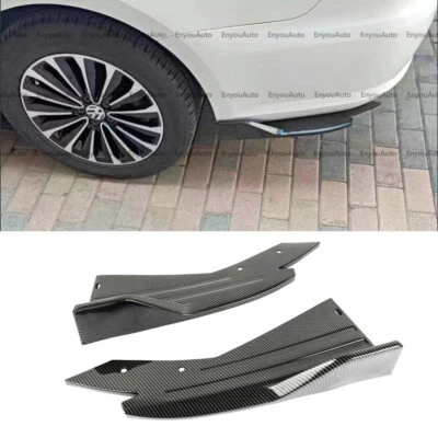 For Volkswagen Golf MK5 MK6 MK7 Rear Bumper Lip Splitter Diffuser Carbon Fiber - Image 1 of 4
