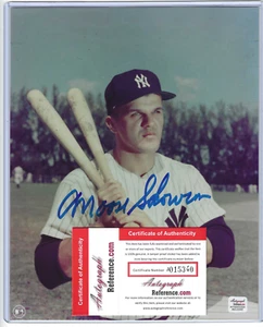 8x All Star ~ Moose Skowron ~ 5x Campeón WS Firmado NY Yankees 8x10 Foto ARCOA - Imagen 1 de 3