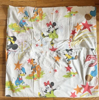 Vintage Disney Twin Duvet Cover Kids Bedding 1979 All The Colorful Chatacters - Image 1 of 4