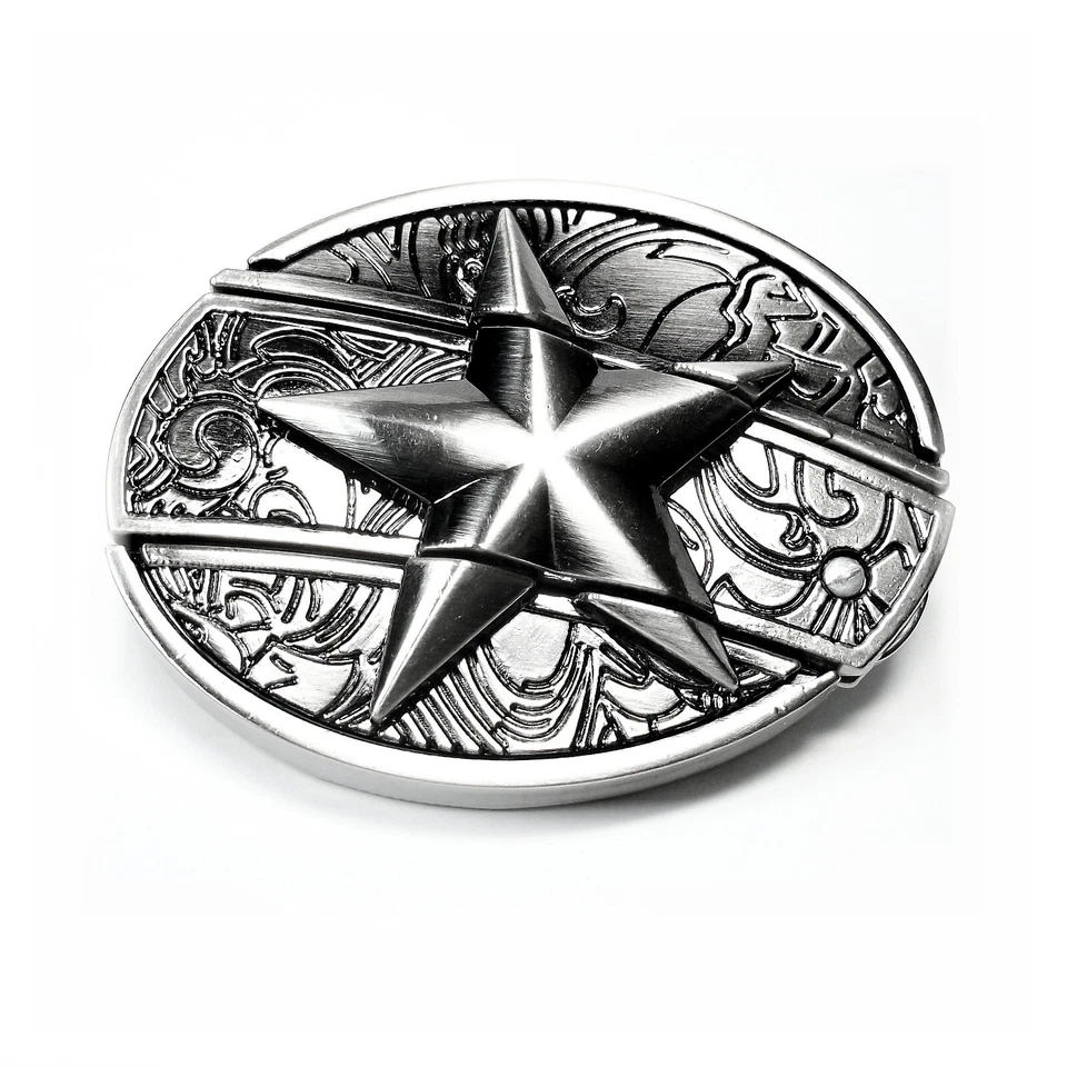 Gürtelschnalle Metall Buckle für Gürtel bis zu 4cm Biker STAR 806-2