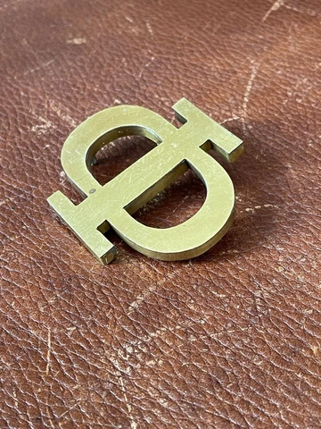 Letter F - Ф Vintage 1980's Metal Letters Made in Europe Hand Made 3D FREE POST Cover