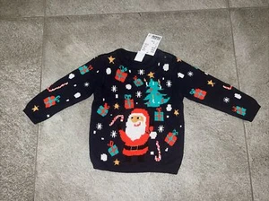 H&M toller Weihnachtsmann 🎅🏻Strickpullover Gr. 86 Neu - Bild 1 von 6