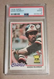 1978 Topps Eddie Murray #36 Rookie Card PSA 2 ORIOLES All-Star - Picture 1 of 5