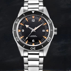 41 mm esfera negra estéril Miyota 8215 NH35A reloj automático para hombre cristal zafiro - Imagen 1 de 16