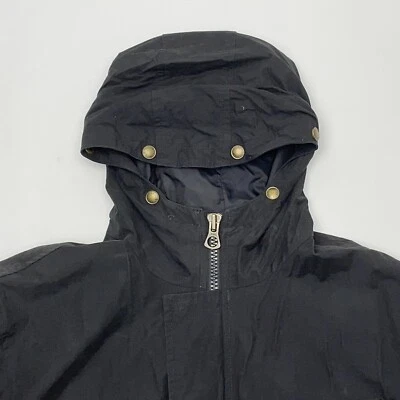 De Colección Y2K Timberland Parka Gran Tamaño Carga Utilitaria Chaqueta M NEGRA Gótico Skate Punk Foto 1 de 4