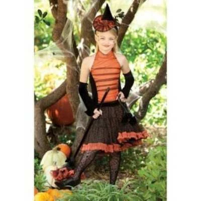 NWT PRINCESS PARADISE ORANGE TUTU WITCH COSTUME WITH ACCESSORIES Broom M 8 L 10 - Image 1 of 4