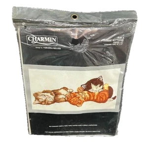 THREE KITTENS #36-3 Virginia Miller Charmin Janlynn Crewel Kit 18 X 9 - Picture 1 of 6