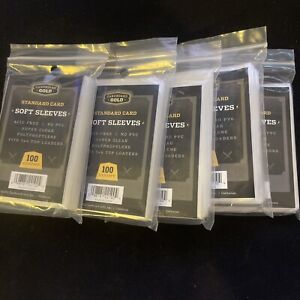 CBG Cardboard Gold Premium 500 500 Sports Card Soft Penny Sleeves 5 Packs Of 100