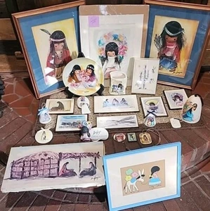 24pc Ettore Degrazia Arizona Native American Art Collection - Imagen 1 de 24