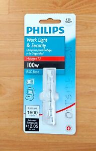 Philips 120 Volt Halogen T3 100W RSC Base Bulb Light 1600 Lumens New in Package