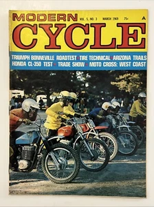 March 1969 Modern Cycle Triumph Bonneville Honda CL-350 Arizona Trails Moto Cros - Imagen 1 de 21