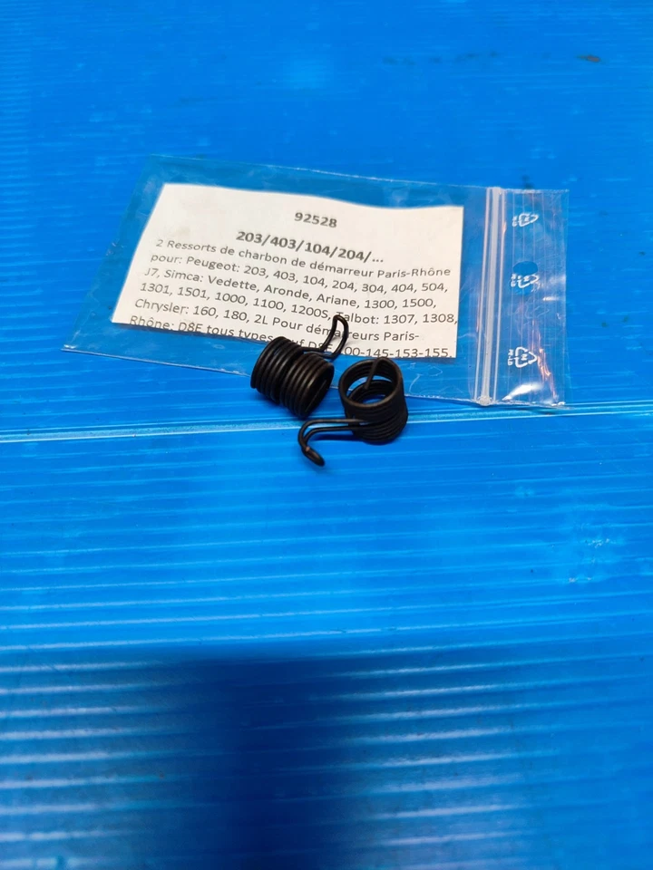 2 Federn Von -kohle Anlasser Paris-Rhône für: Peugeot: 203, 403, 104, 204 - Image 1 of 1
