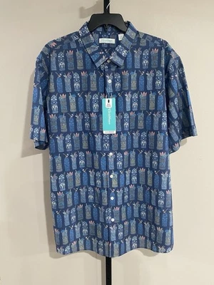 Caribbean mens SHIRT PERFORMANCE isle breeze stretch tiki 4XLT TALL NEW $69.50 - Image 1 of 4
