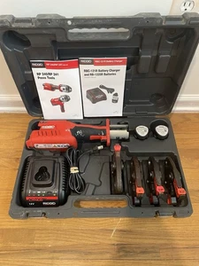 RIDGID TOOLS RP241 RP 241 Press Tool Kit W 4 Pure Flow Jaws 1/2” Thru 1 1/4” - Picture 1 of 9