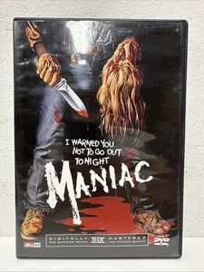 Maniac DVD 2001 THX Anchor Bay Entertainment Spinell Munro - Foto 1 di 3