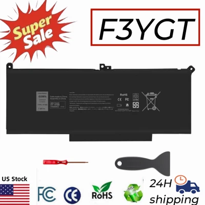 LOTE F3YGT Batería Para Dell Latitude 12 13 14 E7280 E7480 7480 7490 7380 7390 Foto 1 de 4