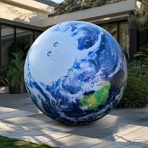 60’’ Großer Aufblasbarer Globus, Aufblasbarer Erde Planet Ballon mit LED Licht a... - Bild 1 von 7