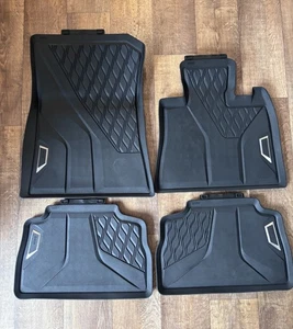 Genuine BMW X5 G05/G06/G07 RHD Car Rubber All Weather Floor Mats Front & Rear - Picture 1 of 7