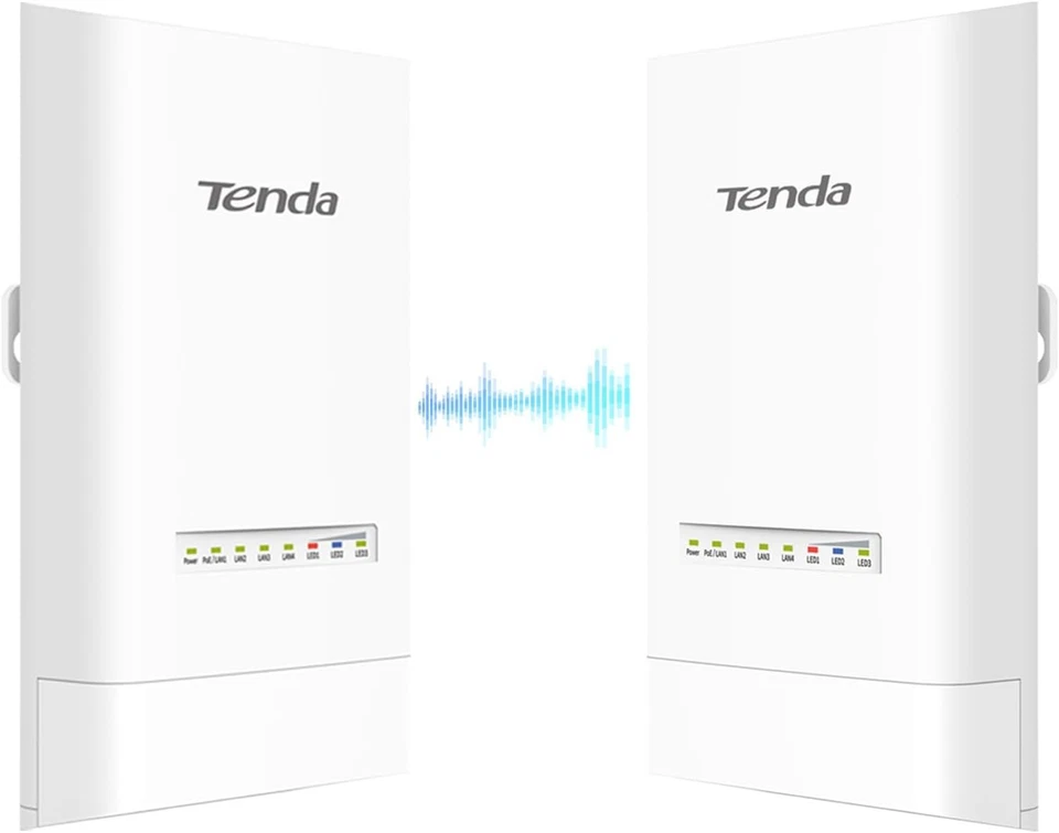 TENDA TECHNOLOGY GMBH Tenda OS3 Kit WLAN Bridge 867 Mbit/s 5 km Reichweite 12 dBi Antenne PoE 2er Pack