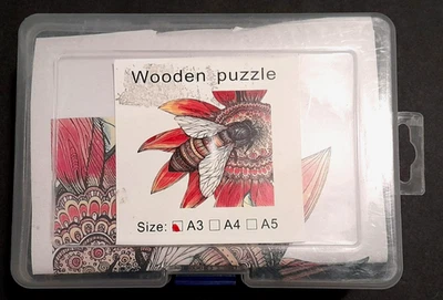 Whimsy shaped WOODEN PUZZLE A3 Bee & flower design special shapes - Image 1 of 3