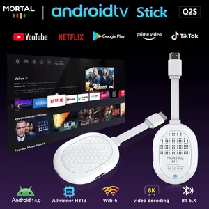Smart TV Stick Mortal Android 14.0 BT5.X 4k Q2 Ultra Allwinner H313 2GB RAM 16GB - Imagen 1 de 15