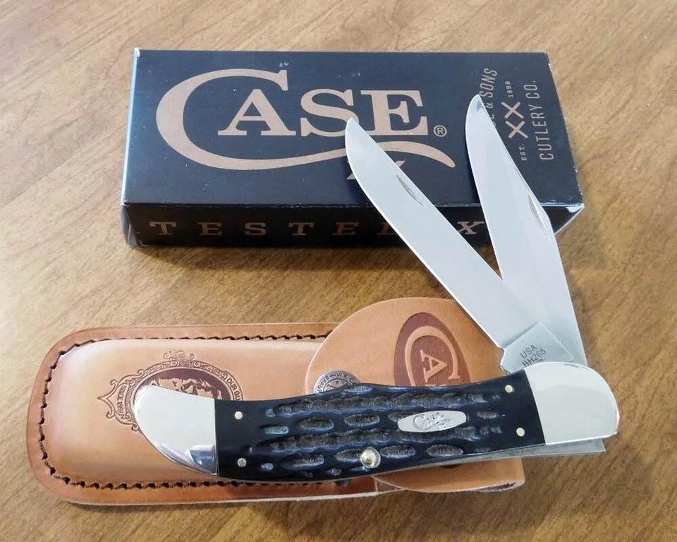 CASE XX New 65030 Jigged Buffalo Horn Handle 2 Blade Folding Hunter Knife/Knives - Image 1 of 1