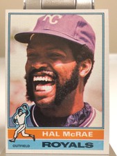 1976 TOPPS BASEBALL CARD #72 SET BREAK NM+ HAL McRAE KANSAS CITY ROYALS